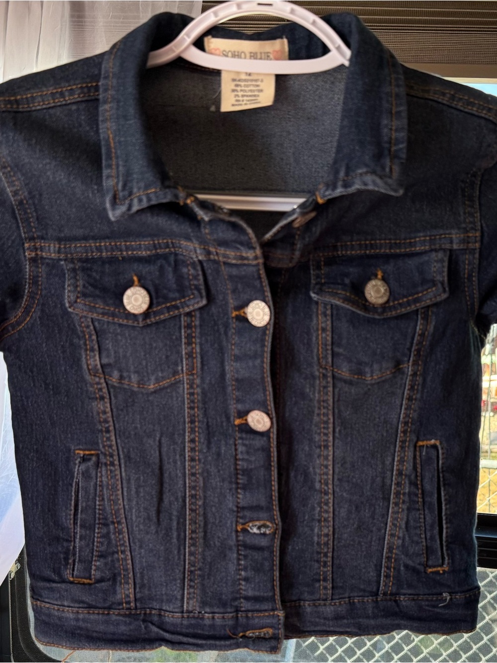 Girls Dark Blue Denim Jacket